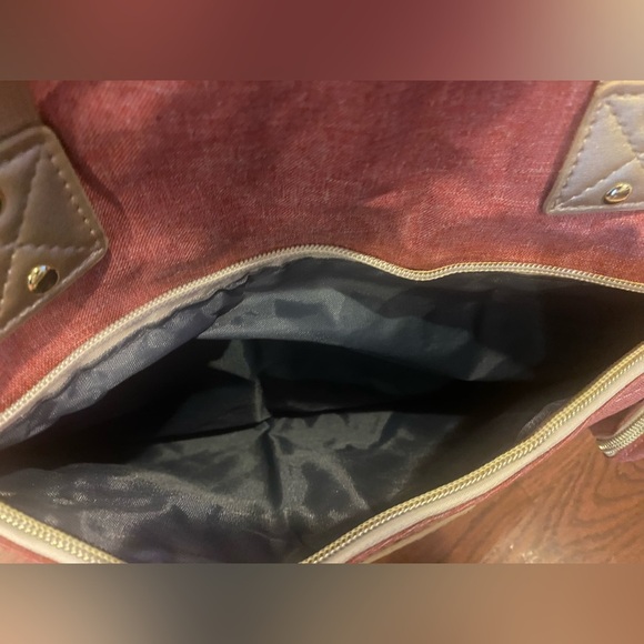 Pritent Diaper Bag Red 2 Handles Inside & Outside Pockets Paci Bag Insulated New - Picture 11 of 11